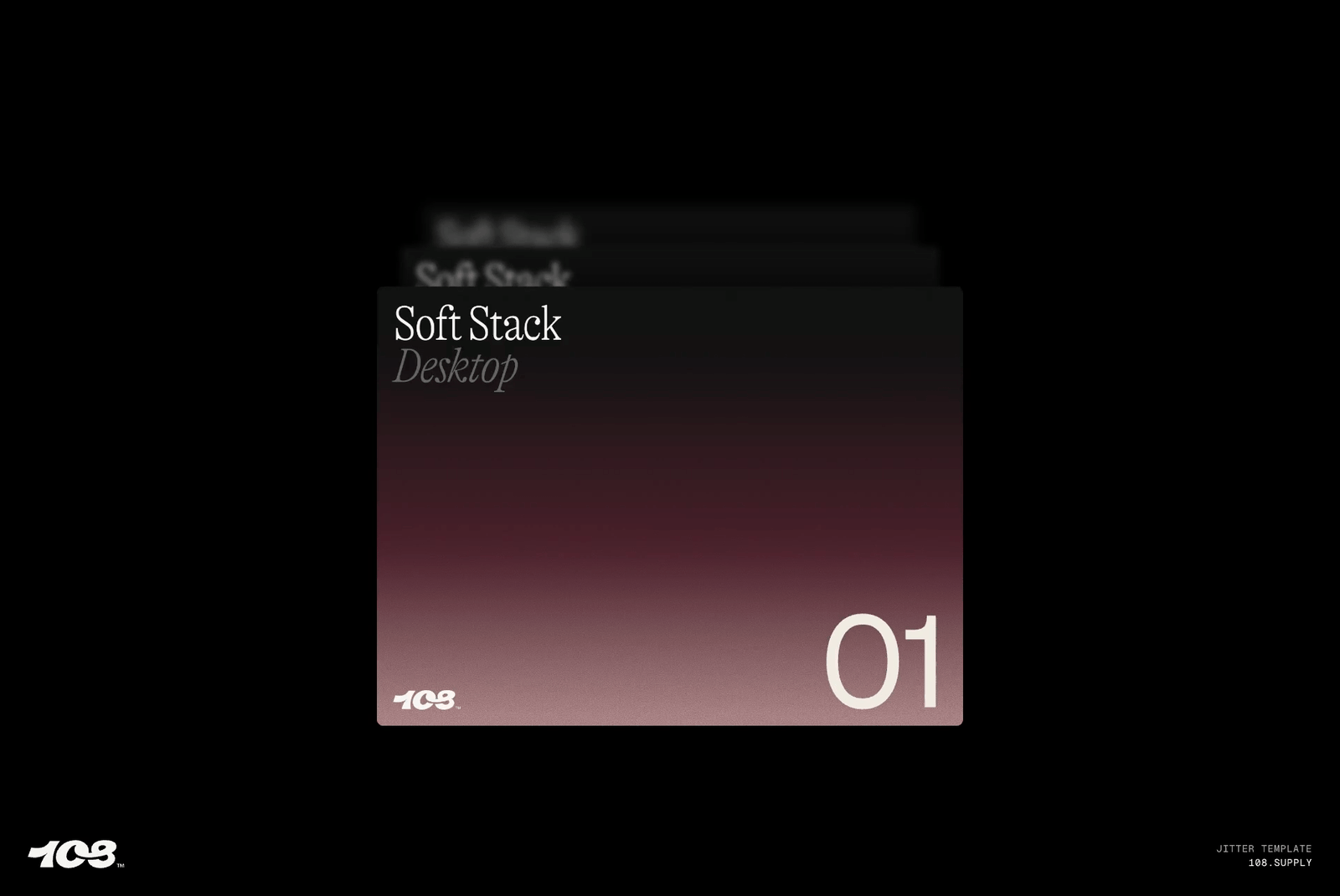 Modern design template titled Soft Stack Desktop with gradient background. Suitable for graphics and mockups. Ideal for designers seeking sleek styles.