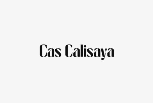Cas Calisaya serif font displayed in bold black letters on clean white background