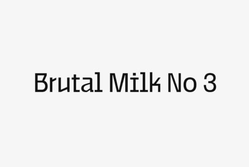Brutal Milk No 3 font displayed in bold black letters on light background