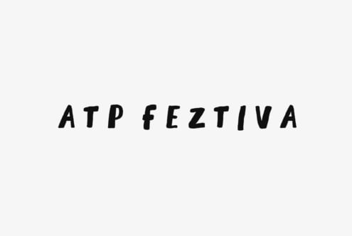 Bold italic typeface with rough, hand-drawn edges on light gray background