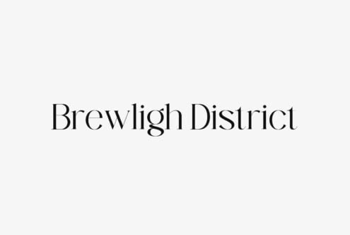 Brewligh District serif font displayed in elegant black typography on light background