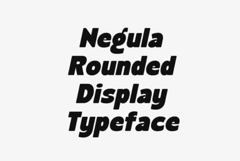 Negula Rounded Display Typeface in bold black on light background