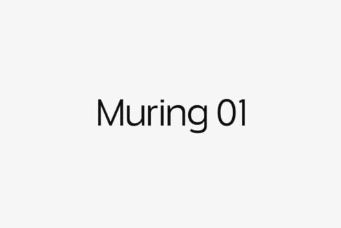 Muring 01 typeface displayed in clean black letters on minimal light gray background