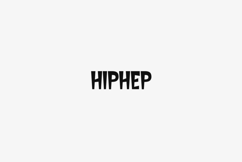 Hiphep font in bold black letters on light gray background