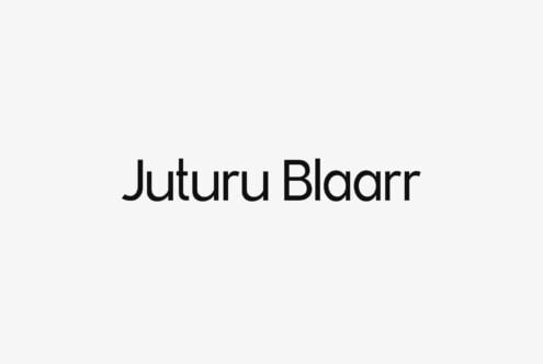 Jutura Blaarr sans serif font in bold black on light neutral background