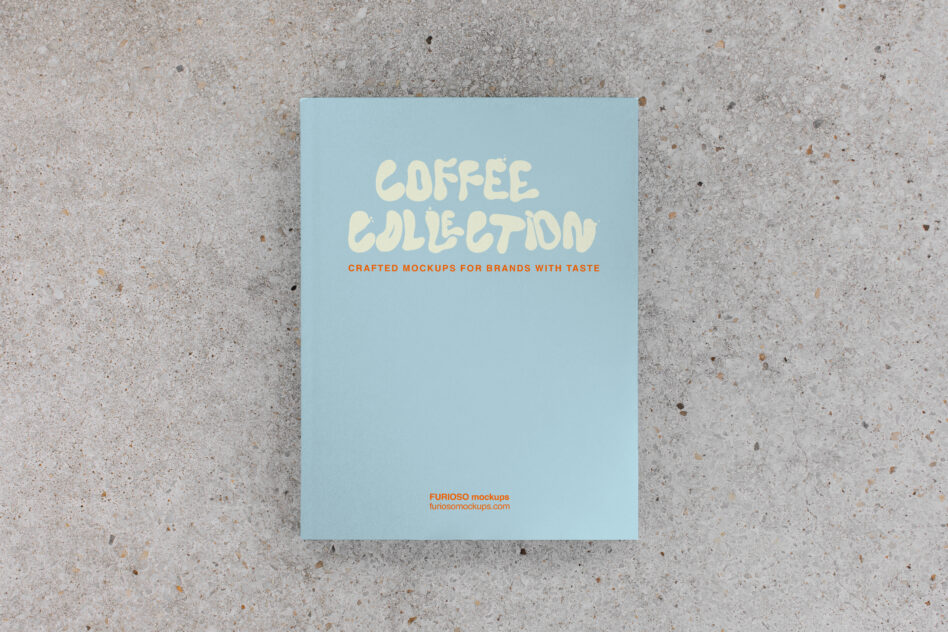 Coffee Collection flyer on light blue cardstock, playful handwritten lettering