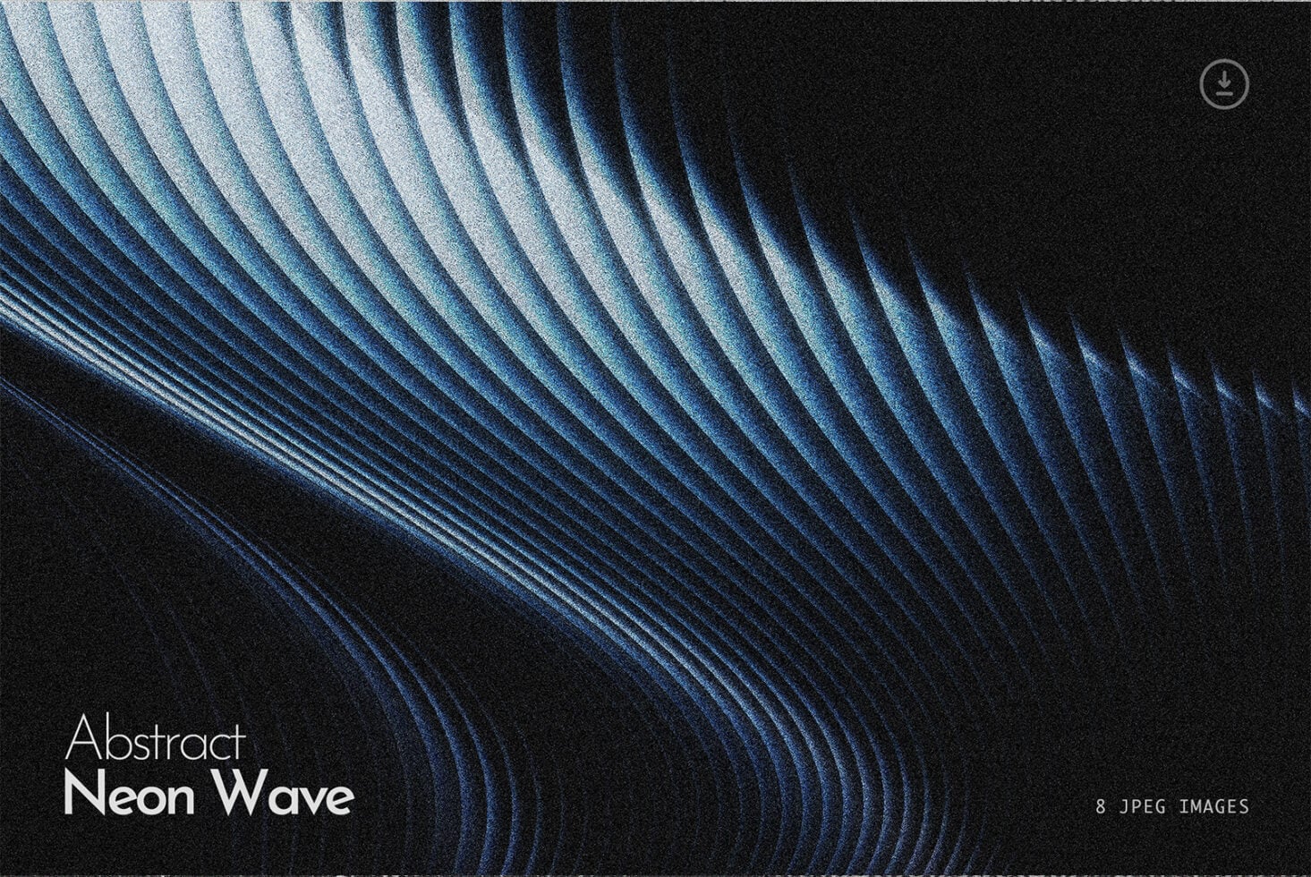 Glowing blue neon lines flowing diagonally across dark background with grainy texture