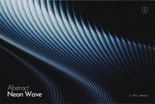 Glowing blue neon lines flowing diagonally across dark background with grainy texture
