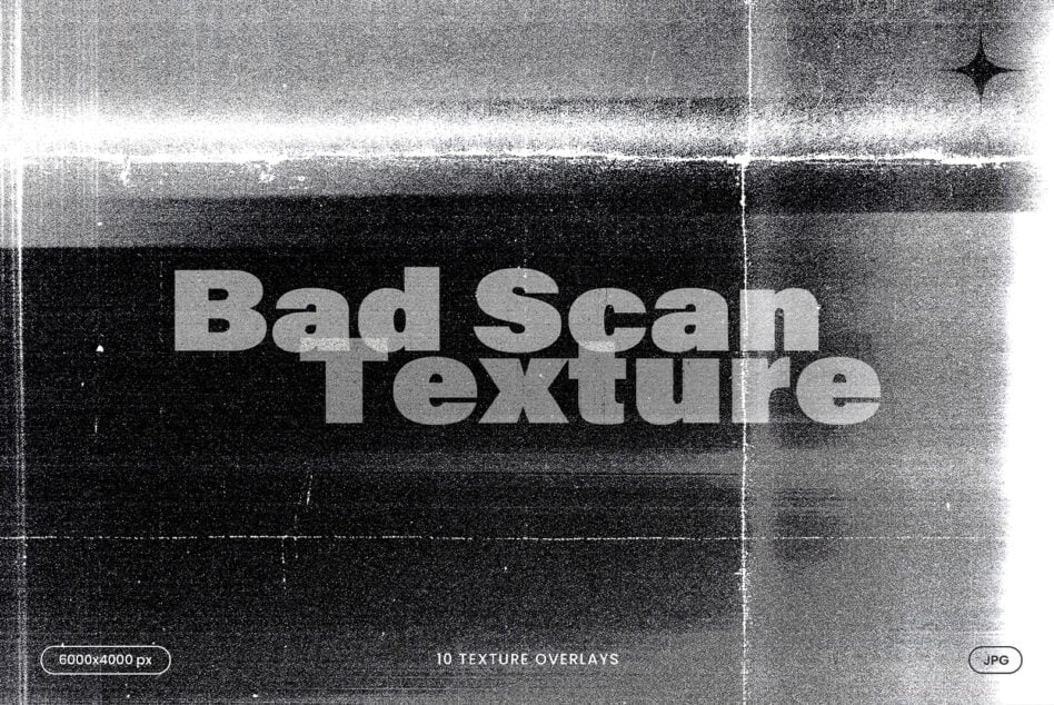 Bad Scan Texture with grainy overlay effects on dark background with glitch lines