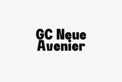 GC Neue Avenier bold typeface displayed in black on light background
