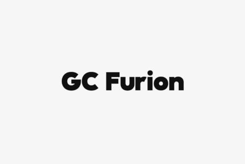 GC Furion typeface displayed in bold black letters on clean light background