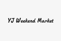 YJ Weekend Market in loose handwritten script on light gray background