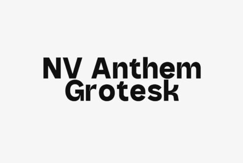 NV Anthem Grotesk font displayed in bold black letters on light background