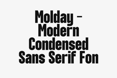 Molday Modern Condensed Sans Serif typeface displayed in bold black text on white background