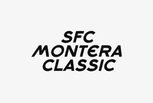 SFC Montera Classic font in bold black italic lettering on light background