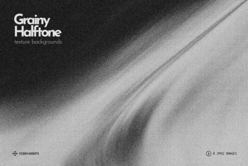 Grainy Halftone texture backgrounds transitioning from dark to light with dotted pattern overlay