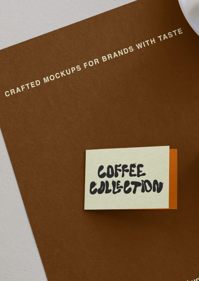 Brown paper with cream label showing "Coffee Collection" text in bold handwritten type