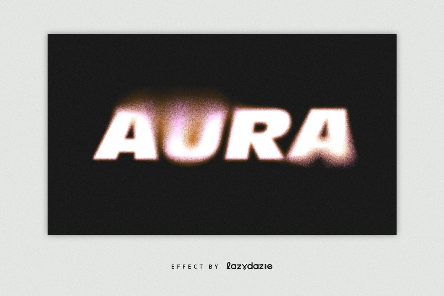 Glowing retro text effect with pink halos on dark background, bold uppercase letters