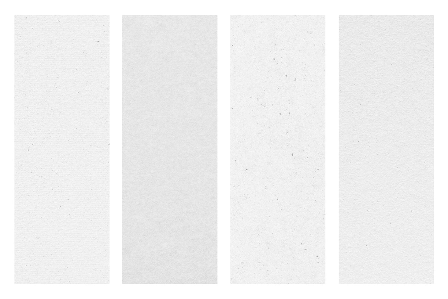 Four tall white speckled paper textures with subtle grain, ready to drop into your designs