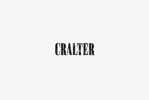 Distressed black text spelling "GRALTER" centered on light gray background