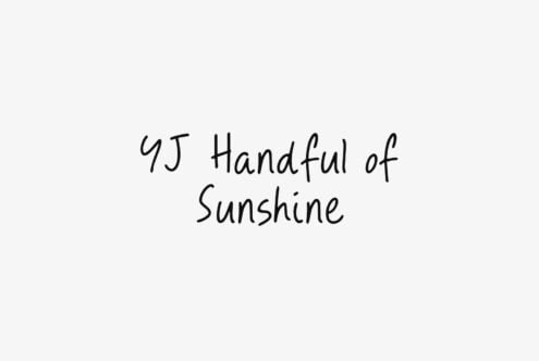 Handwritten script font with loose, organic letterforms on cream background