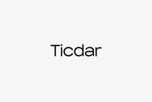 Ticdar sans serif font displayed in black text on light gray background