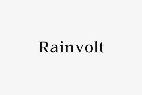 Rainvolt serif typeface displayed in black on light gray background