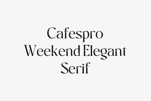 Cafespro Weekend Elegant Serif font displayed in clean black typography on light background