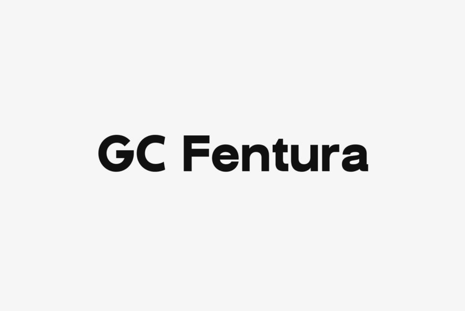 GC Fentura bold sans serif typeface on light gray background