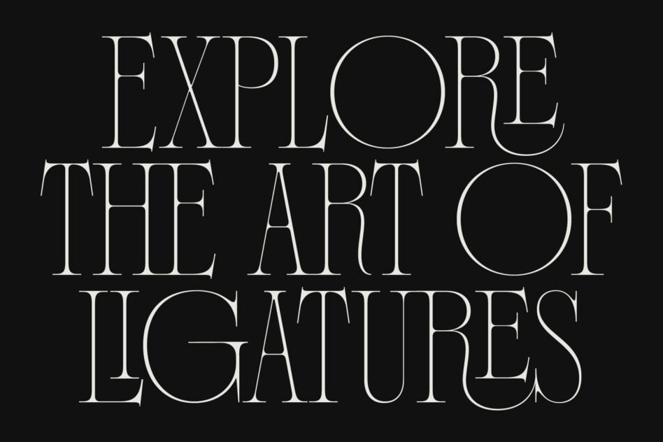 Elegant serif font with thin outline strokes on black background, luxury vibes