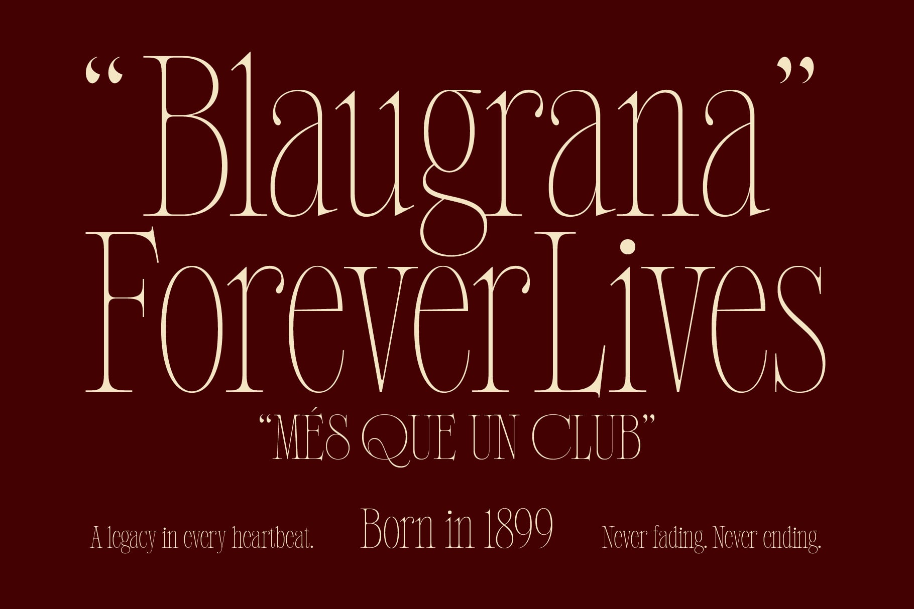 Elegant serif typography mockup with cream text on deep burgundy background, quotes included