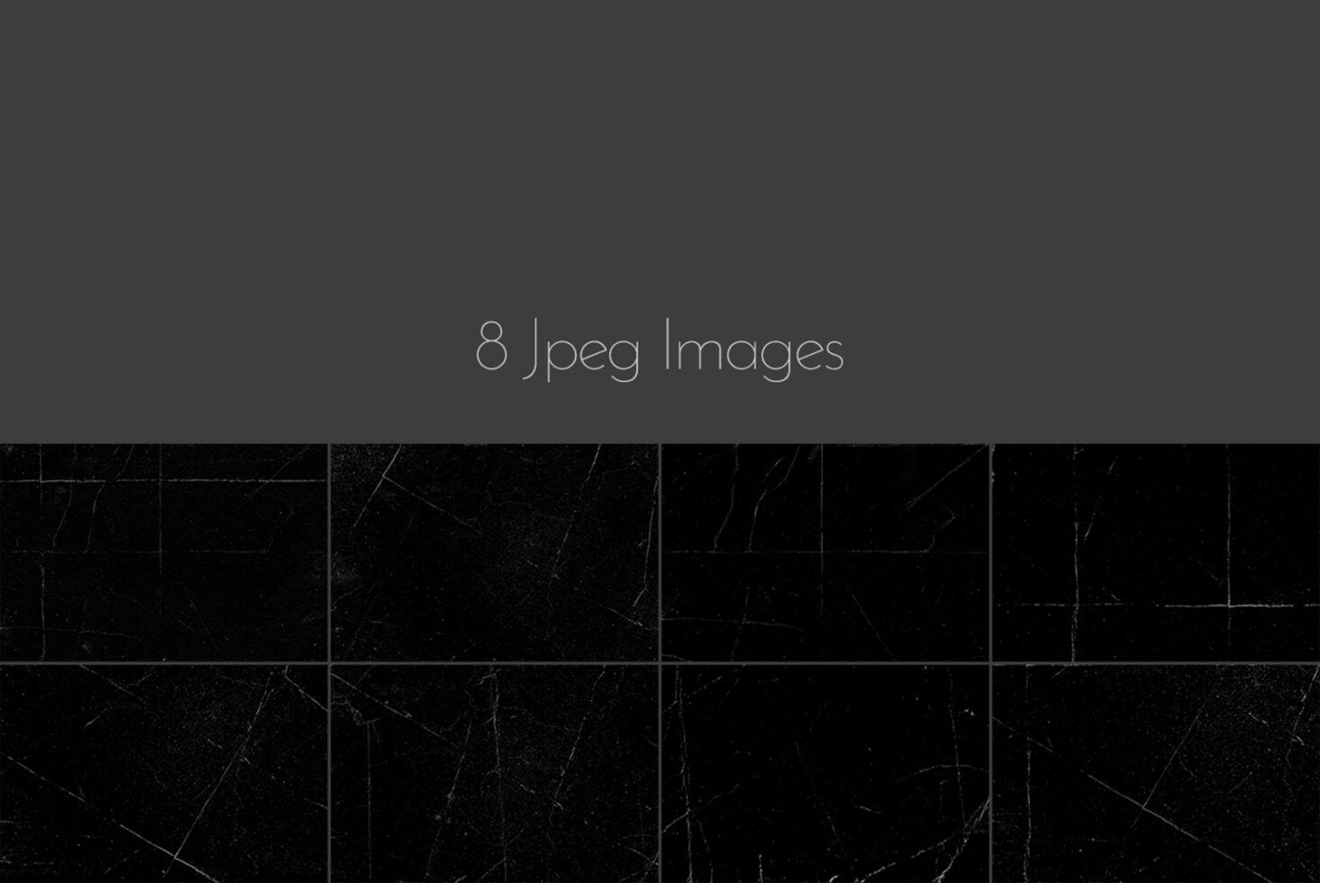 Dark marble texture pack with 8 JPEG images showing black stone surfaces with white veining