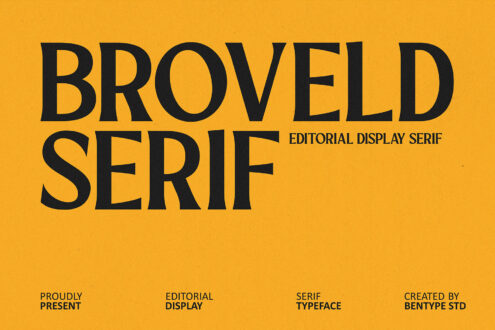 Bold serif typeface display on bright yellow background with black lettering