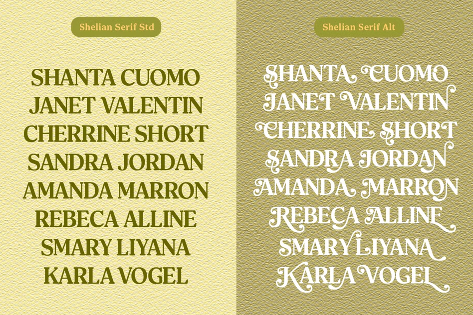 Shelian font by Seniors Studio