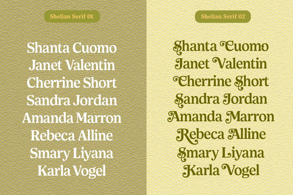 Shelian font by Seniors Studio
