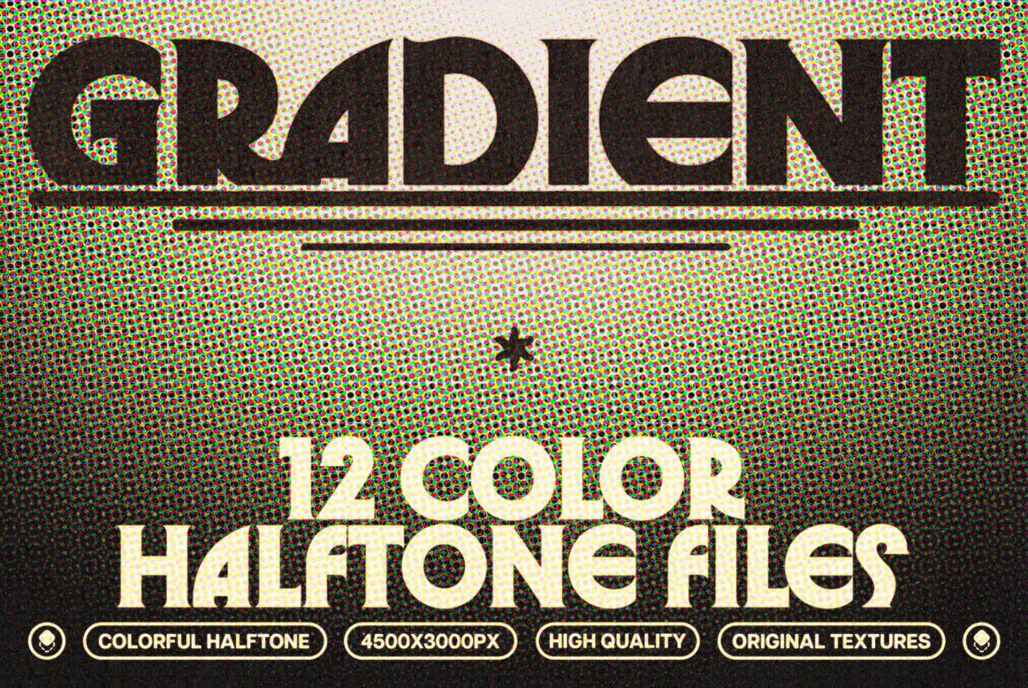 Color Halftone Gradient Textures graphic by Pixelbuddha