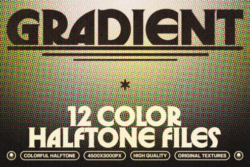 Color Halftone Gradient Textures graphic by Pixelbuddha