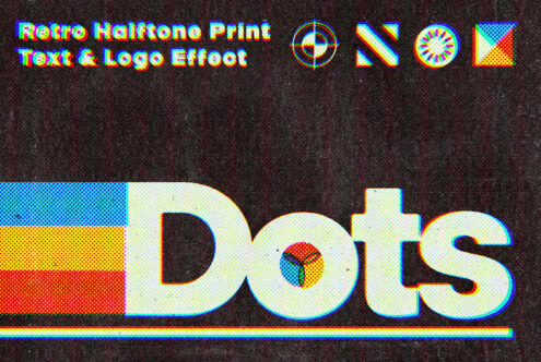 Dots Triple Halftone Text Effect graphic by Pixelbuddha