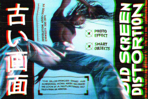 Old Screen Distortion Photo Effect graphic by Pixelbuddha