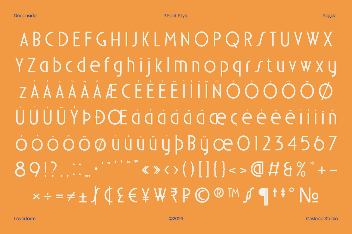 Deconsider font by Casloop Studio