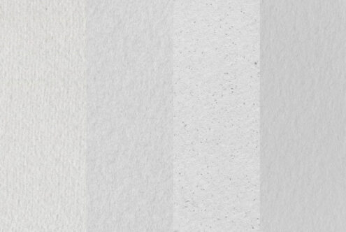 Split concrete wall texture mockup with smooth left side transitioning to speckled right panel