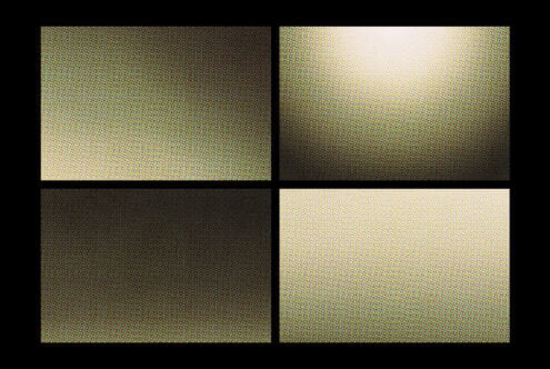 Four gradient texture variations with tiny geometric dot patterns shifting from dark to light