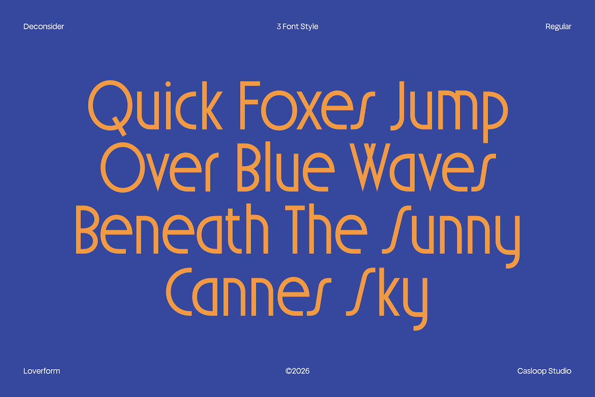 Deconsider font by Casloop Studio