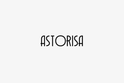 Astorisa geometric sans serif typeface with clean lines on light background