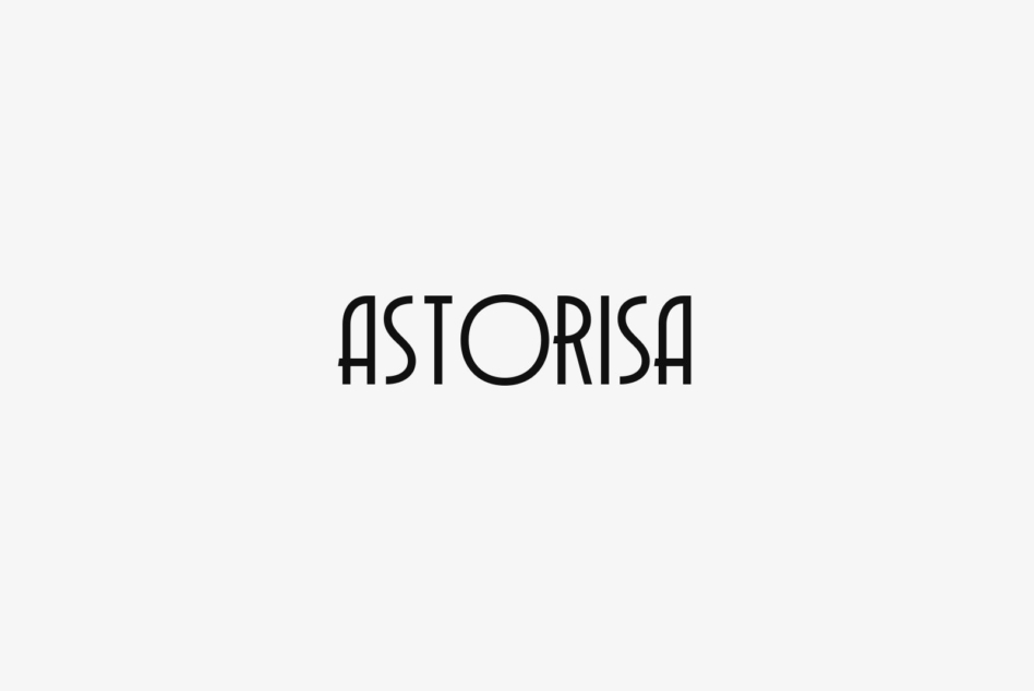 Astorisa geometric sans serif typeface with clean lines on light background