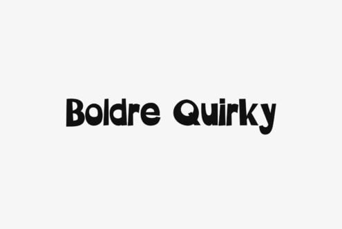 Boldre Quirky typeface displayed in large black letters on light background