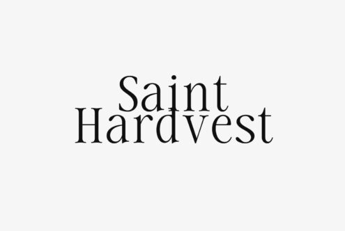 Saint Hardvest serif typeface displayed in black on light background