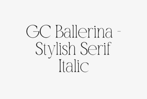 GC Ballerina elegant serif font in stylish italic style on light background