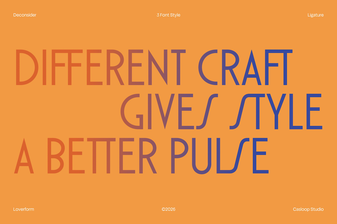 Deconsider font by Casloop Studio