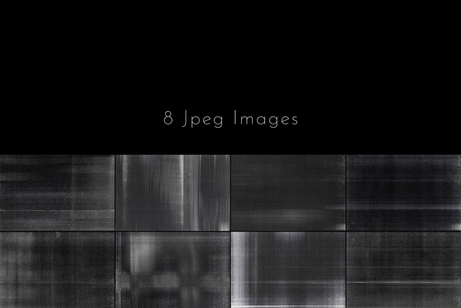 Gritty grayscale film scan textures with scan lines, 8 jpeg images for overlay work